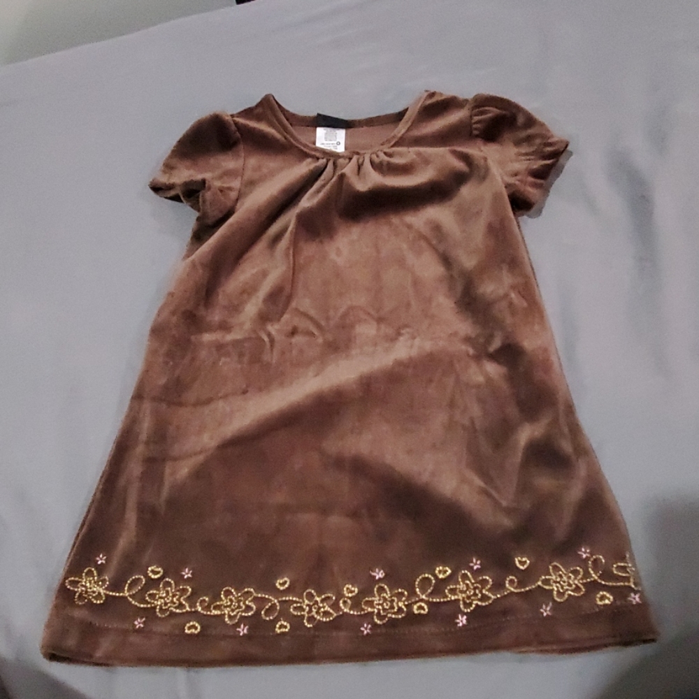 Brown velvet dress